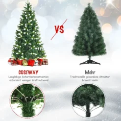 180 cm Weihnachtsbaum Künstlicher Tannenbaum mit 850 PVC-Zweigen