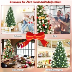 180 cm Weihnachtsbaum Künstlicher Tannenbaum mit 850 PVC-Zweigen