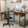 Computertisch mit offenem Regal und CPU-Ständer 120 x 60 x 75 cm Rustikales Braun