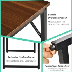 Computertisch mit schwerem Stahlrahmen moderner einfacher Laptoptisch Kaffee
