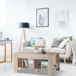 Couchtisch Kaffeetisch Beistelltisch mit 5 Füßen 90 x 39 x 42 cm MDF