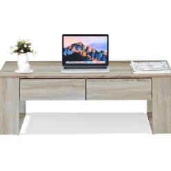 Couchtisch Sofatisch Beistelltisch Kaffeetisch Wohnzimmertisch mit Schubladen 120 x 60 x 40 cm