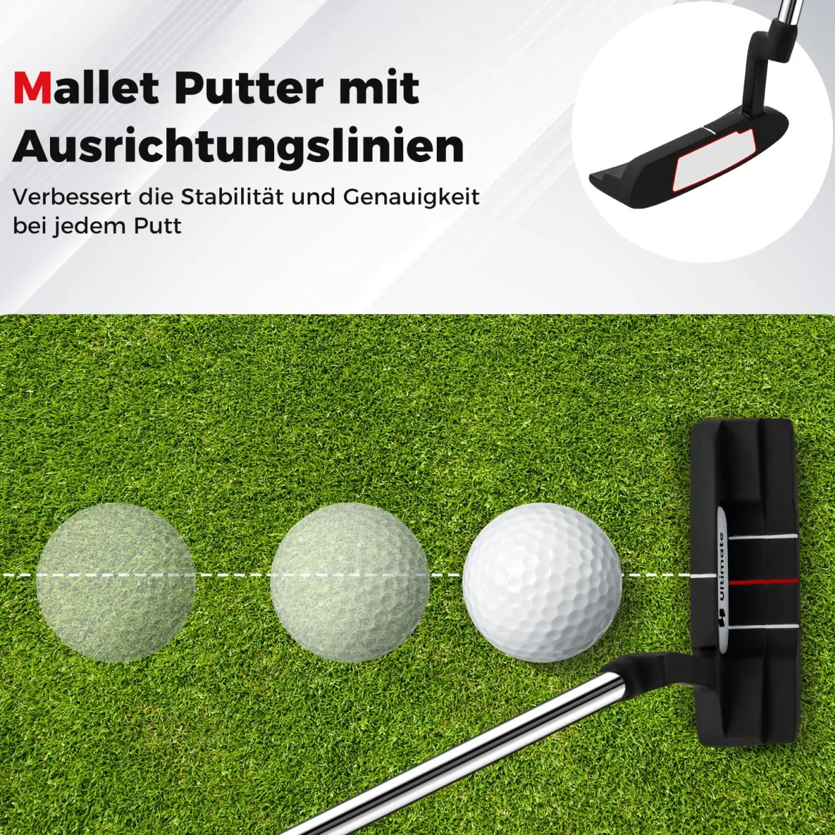 Damen Komplett Golfschläger Set 15 Teilges Golf Set Rechtshänder mitGolftasche & Regenhaube Rot