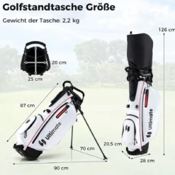 Damen Komplett Golfschläger Set 15 Teilges Golf Set Rechtshänder mitGolftasche & Regenhaube Rot