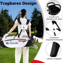 Damen Komplett Golfschläger Set 15 Teilges Golf Set Rechtshänder mitGolftasche & Regenhaube Rot