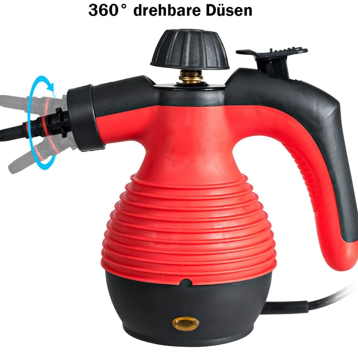 Dampfreiniger Handgerät chemiefreies Reinigen Dampfreinigen für Zuhause, Auto oder Veranda Rot