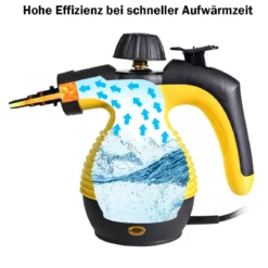 Dampfreiniger Handgerät 9-teiliges Zubehör-Set und sicheres Design Dampfreinigen Gelb