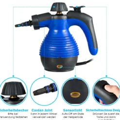 Dampfreiniger mit Handgriff Dampfdruckreiniger350 ml Wassertank Füllkapazität Dampfreinigen Blau