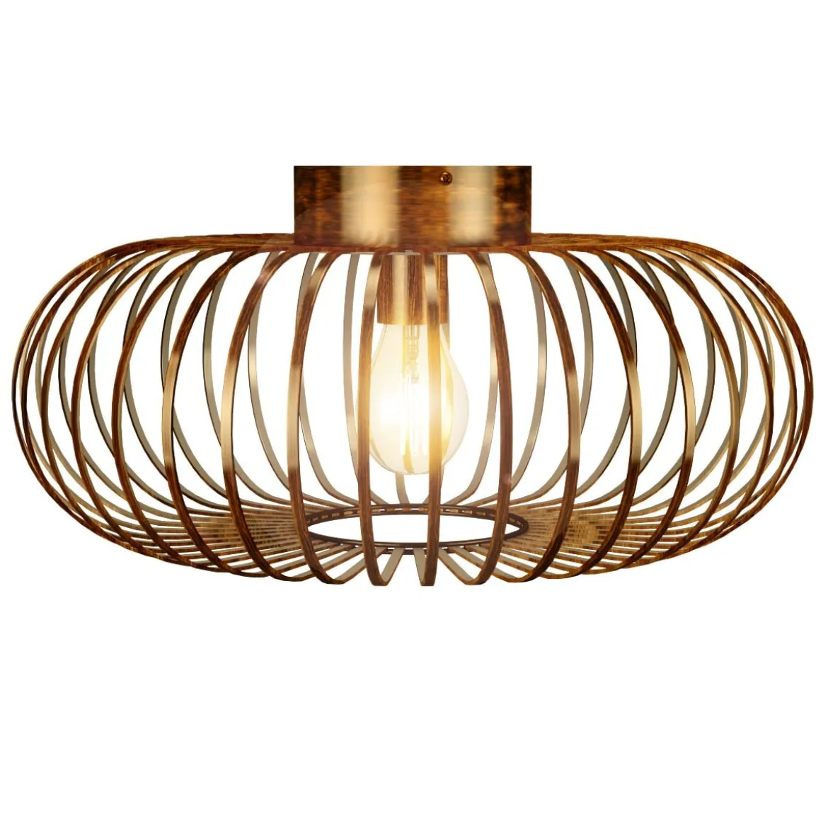 Deckenleuchte im antiken Messingdesign Deckenlampe Retro Lampe Vintage Metall Kupferfarben