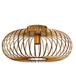 Deckenleuchte im antiken Messingdesign Deckenlampe Retro Lampe Vintage Metall Kupferfarben