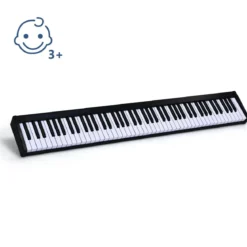 Digitales Piano Keyboard 88 Tasten tragbares elektronisches Musikinstrument Kinderklavier Kinderpiano Schwarz