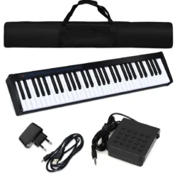 Digitales Piano Keyboard 61 Tasten elektronisches Klavier Keyboard 88,5 x 18 x 6,5 cm Schwarz