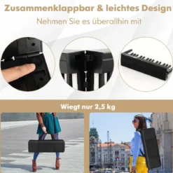 Digital Piano mit 61 Tasten & Bluetooth & Notenständer & Pedal & Klaviertasche Klappbar