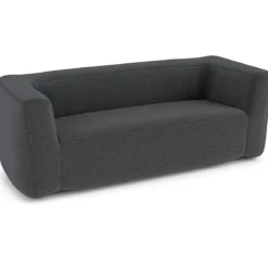 Doppelluftsofa tragbares aufblasbares Sofa mit abnehmbarem Bezug breite Armlehnen Grau
