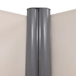 Doppelseitenmarkise Ausziehbare Seitenmarkise Markise Sichtschutz für Garten Beige 6 x 1,8 m