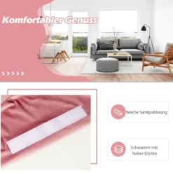 360° Drehbarer Kosmetikstuhl Freizeit-Bürostuhl mit Armlehnen Rosa