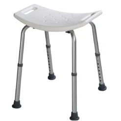 Duschstuhl Duschsitz Rechteckiger Badehocker Badestuhl Duschhocker Badhilfe Weiß