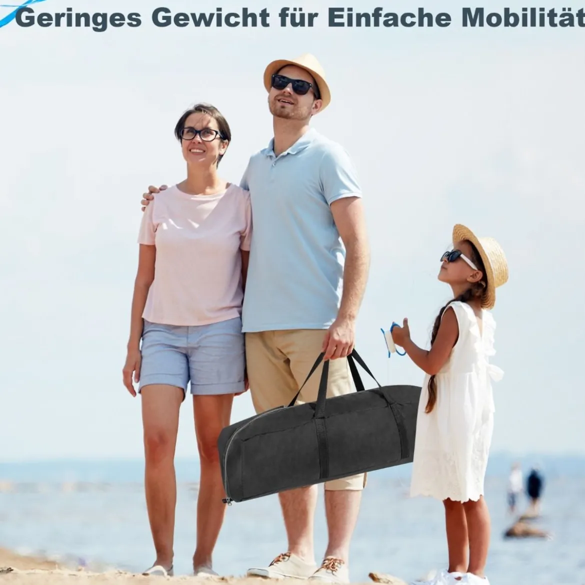 Duschzelt mit 2 Räumen & Abnehmbarem Regenschutz & Innentasche Toilettenzelt Grau