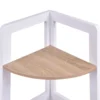 Eckregal 3 Ebenen Wandregal Standregal Holz 32 x 32 x 103 cm