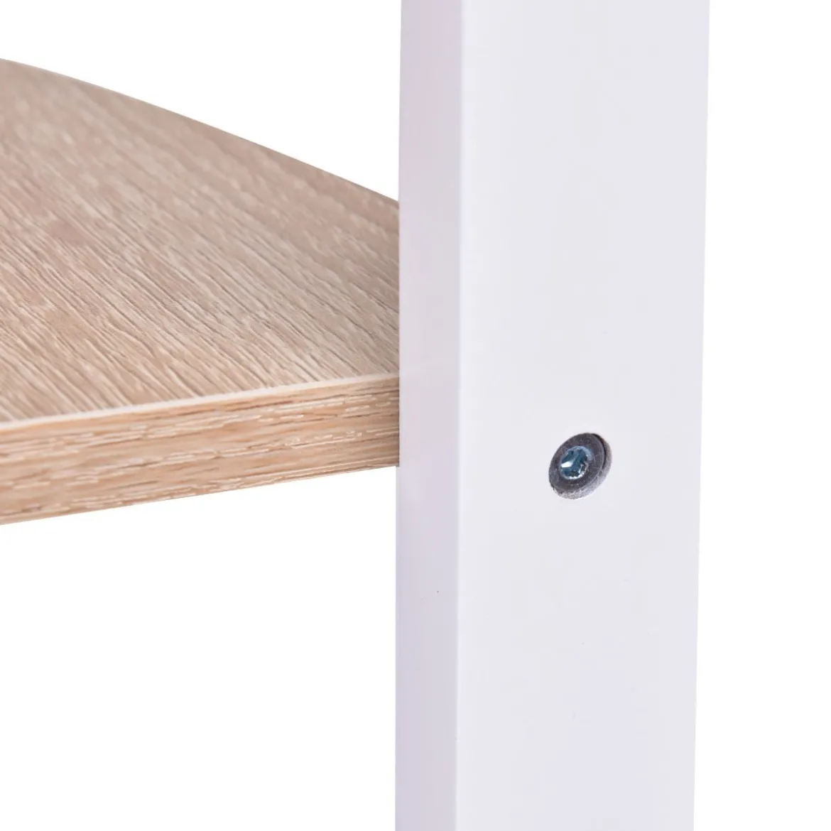 Eckregal 3 Ebenen Wandregal Standregal Holz 32 x 32 x 103 cm