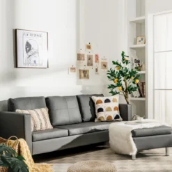 Ecksofa Couchgarnitur Sofagarnitur Schlafsofa Wohnzimmersofa mit Ottomanen