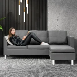 Ecksofa Couchgarnitur Sofagarnitur Schlafsofa Wohnzimmersofa mit Ottomanen