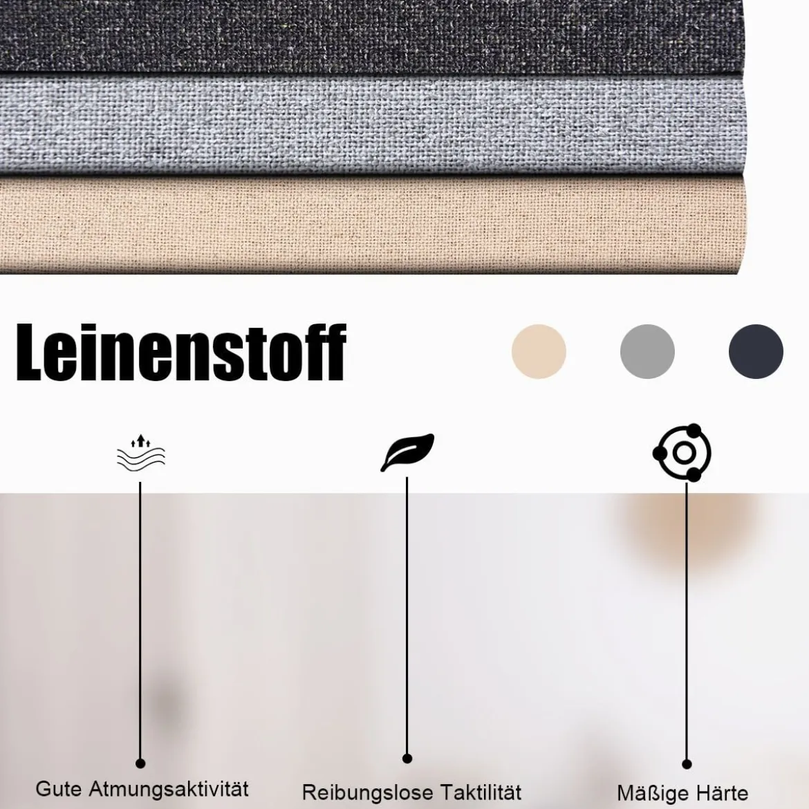 Ecksofa Wohnzimmer Anbausofa Stoffsofa Eckcouch Dunkelgrau