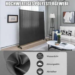 Einzelner Raumteiler mit einem Panel Breiter Sichtschutz 184 x 30 x 184 cm