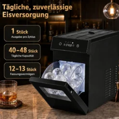 Eiswürfelmaschine Eiswürfelbereiter für 50 mm Eiskugel 48 Stück/Tag Eiskugelmaschine aus Edelstahl