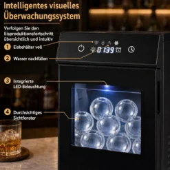 Eiswürfelmaschine Eiswürfelbereiter für 50 mm Eiskugel 48 Stück/Tag Eiskugelmaschine aus Edelstahl