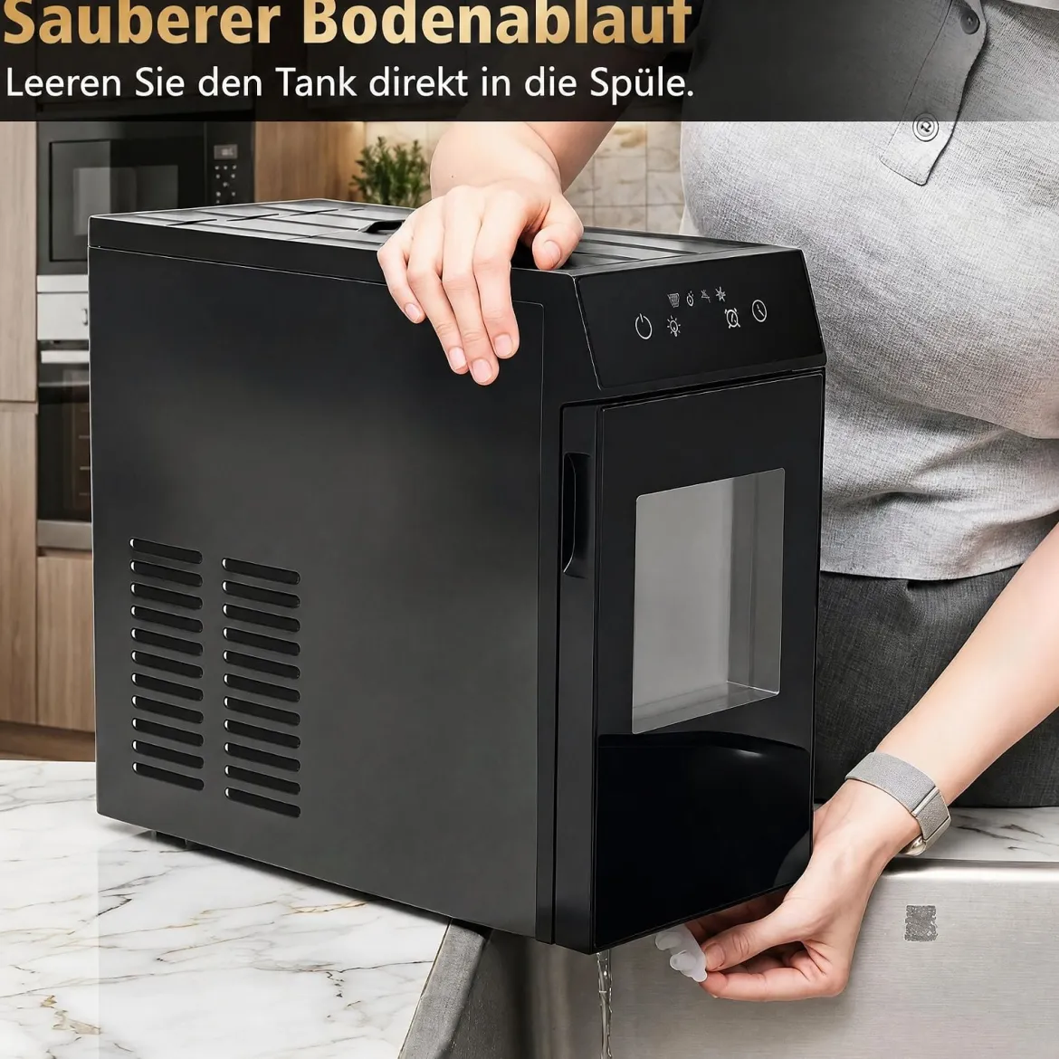 Eiswürfelmaschine Eiswürfelbereiter für 50 mm Eiskugel 48 Stück/Tag Eiskugelmaschine aus Edelstahl