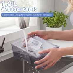 Eiswürfelmaschine für Klare Halbmond-Eiswürfel 12 kg/Tag 16 Stück in 15 Min mit Selbstreinigung
