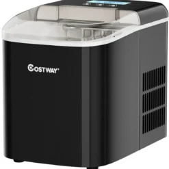 Eiswürfelmaschine Ice Maker Eismaschine Eiswürfelbereiter inkl. Eiswürfelschaufel Eiswürfel Schwarz