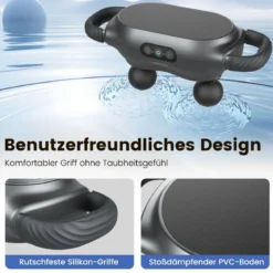 Elektrische Handmassagegeräte Tiefengewebe mit 3 Massageköpfen & 3 Modi Massagepistole zur Muskelentspannung von Schultern Beine Rücken
