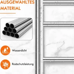 Elektrischer Handtuchwärmer mit 8 Stunden Timer & Überhitzungsschutz & LED Display