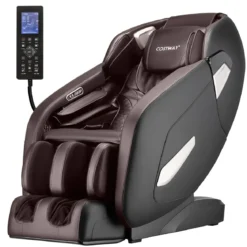 Elektrischer Massagesessel verstellbarer Shiatsu-Sessel 143 x 77 x 111 cm Kaffee