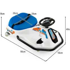 Elektrisches Gokart für Kinder 24-V-Driftauto für Kinder mit 360°-Drehung Rennauto für Kleinkinder Blau