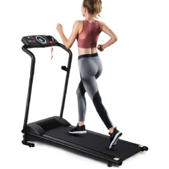 Elektrisches Laufband Klappbar Heimtrainer Rollbar Fitnessgerät LCD Display