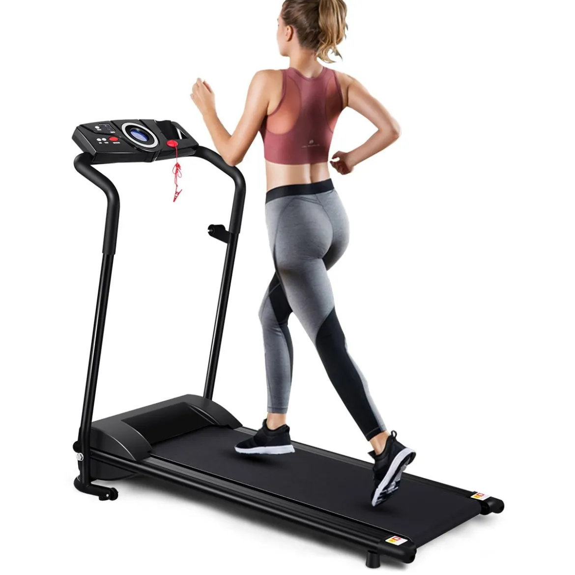 Elektrisches Laufband Klappbar Heimtrainer Rollbar Fitnessgerät LCD Display