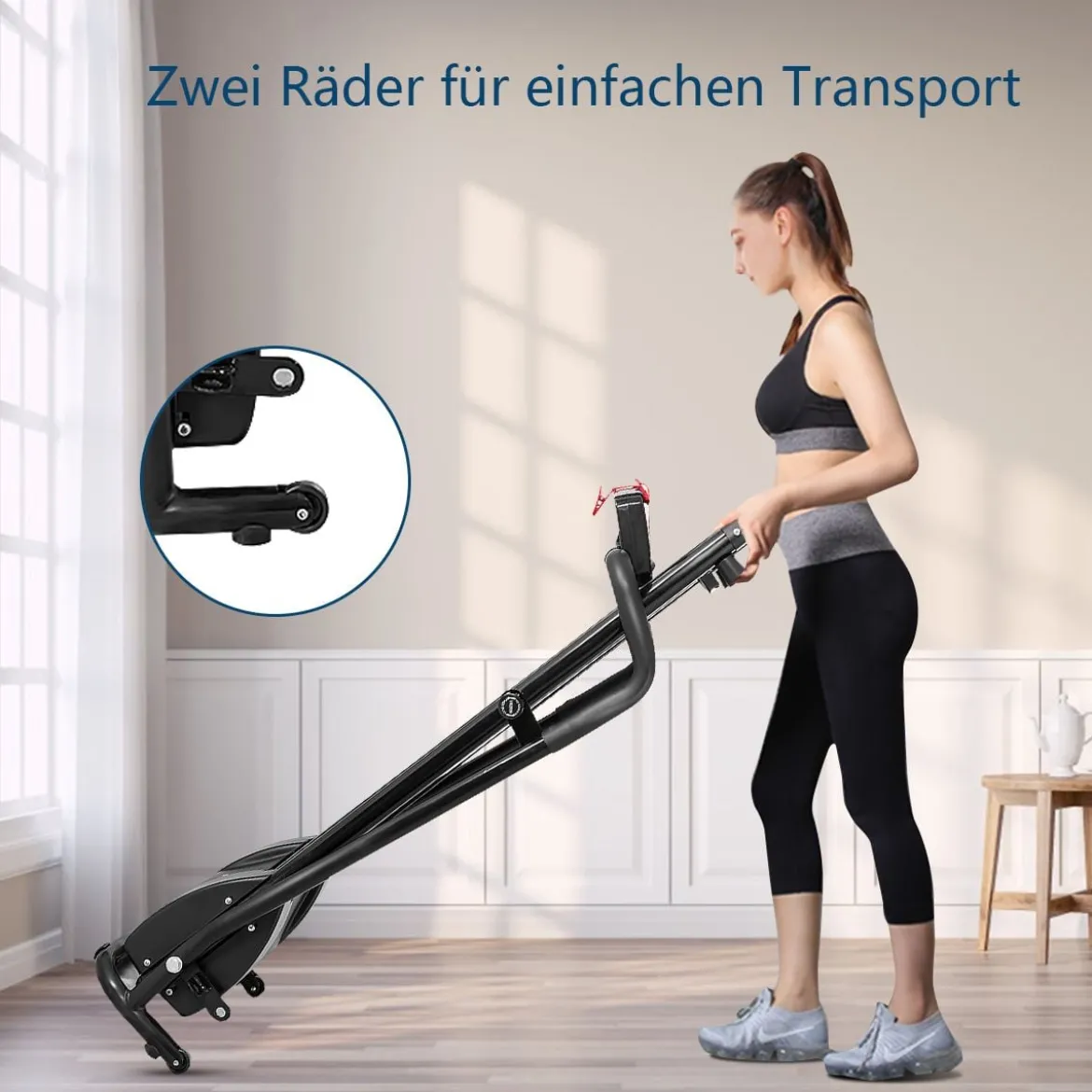 Elektrisches Laufband Klappbar Heimtrainer Rollbar Fitnessgerät LCD Display