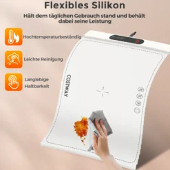 Elektrische Wärmematte Silikon für Lebensmittel Rollbare Warmhalteplatte 6 Temperaturregelung von 50℃-100℃