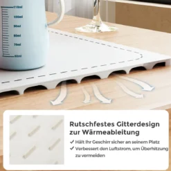 Elektrische Wärmematte Silikon für Lebensmittel Rollbare Warmhalteplatte 6 Temperaturregelung von 50℃-100℃