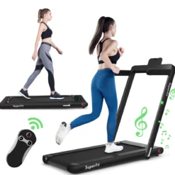 Elektrisch Laufband Heimtrainer Fitnessgerät Display 1-12 km/h Fernbedienung Schwarz