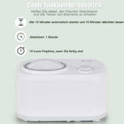 Elektronische Eismaschine 100W automatische Eismaschine mit eingebautem Kompressor Eismaschine Weiß