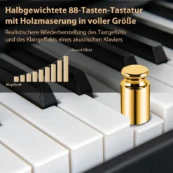 Elektronisches Keyboard 88 Tastatur Elektroklavier Digitale Keyboard Musikinstrument Set
