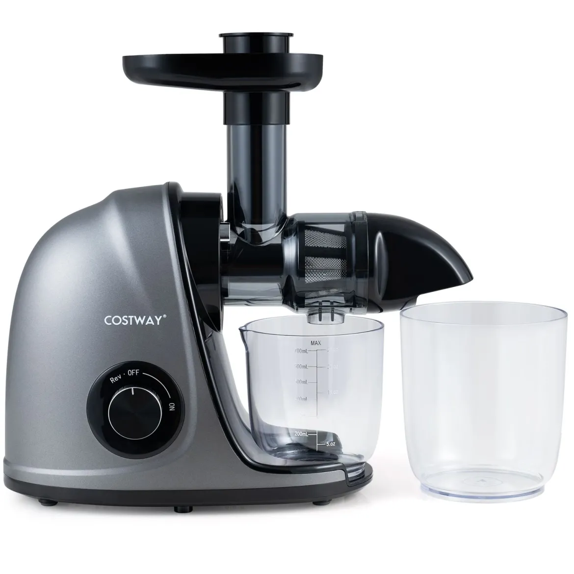 Entsafter Kaltpresse 150 W Slow Juicer Elektrisch mit Umkehrfunktion Saftpresse mit Reinigungsbürste