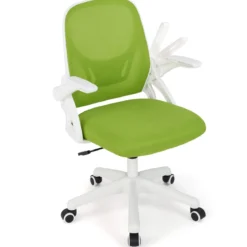 Ergonomischer Bürostuhl mit Hochklappbaren Armlehnen & Wippfunktion Schreibtischstuhl Grün
