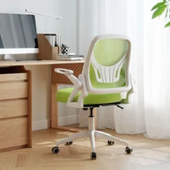 Ergonomischer Bürostuhl mit Hochklappbaren Armlehnen & Wippfunktion Schreibtischstuhl Grün