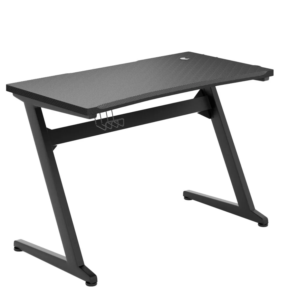 Ergonomischer Gaming Tisch Gaming Desk Computertisch mit Getränkehalter Schwarz 115 x 60 x 76 cm
