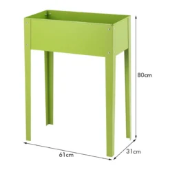 Erhöhter Pflanzkasten Metall-Hochbeet mit reichlich Pflanzfläche Pflanzkasten mit 2 Drainagelöchern 60 x 30 x 80cm